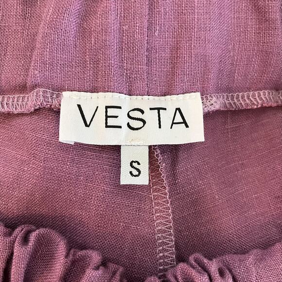 Pant Vesta Vegan Wide Leg Ankle Pant in Lilac Size Small - Picture 7 of 8